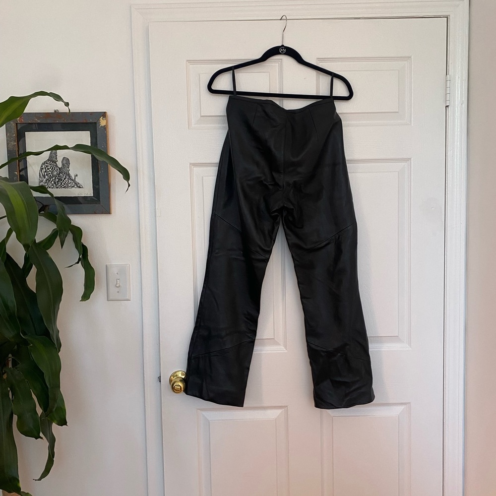 Black leather pants